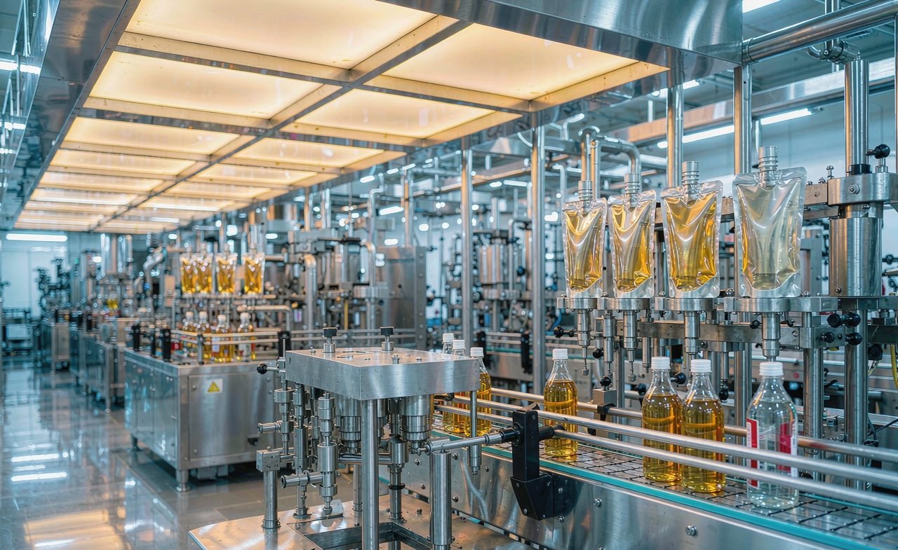 Cleanroom interior of a functional food production facility